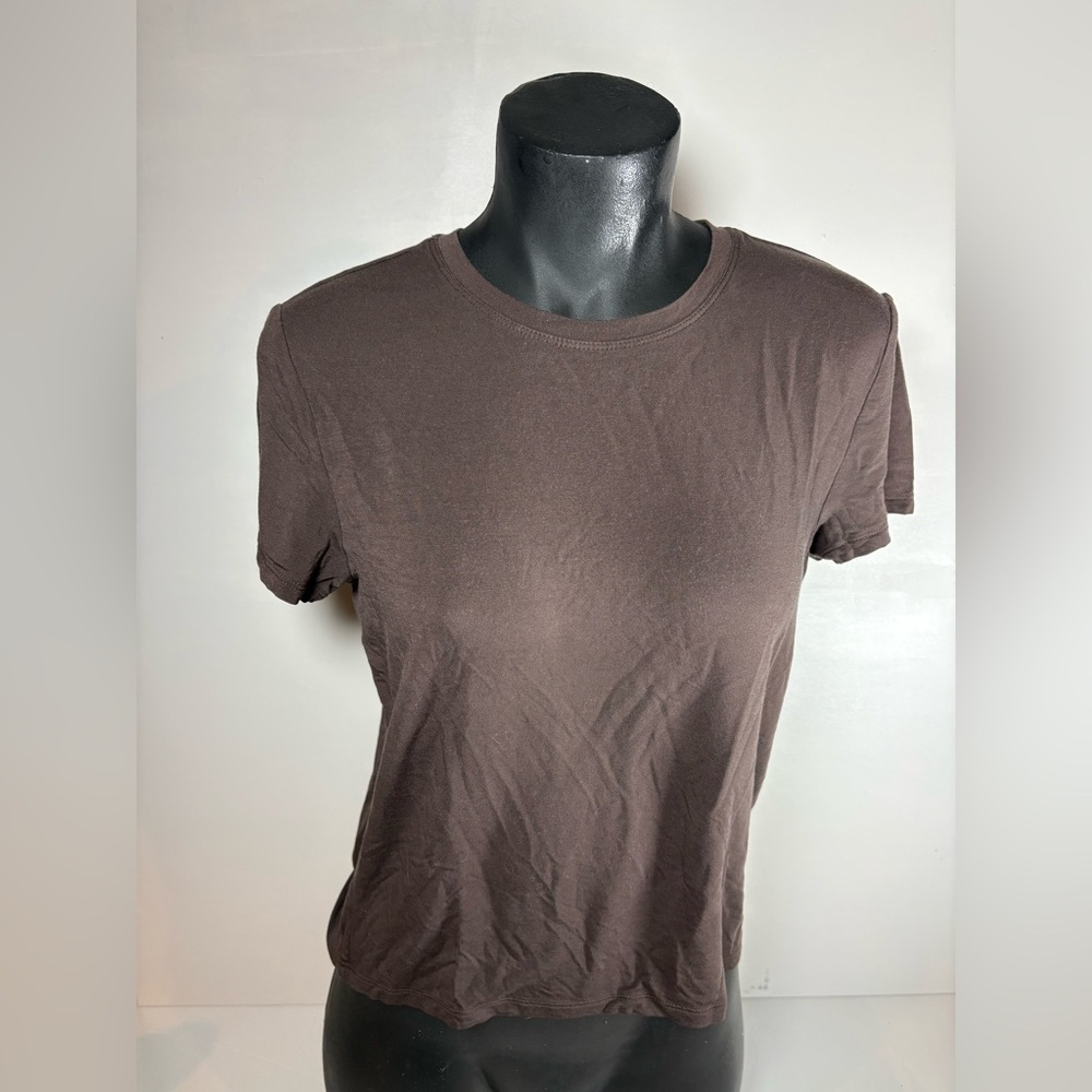 Babaton Dark Brown Crew Neck Tee